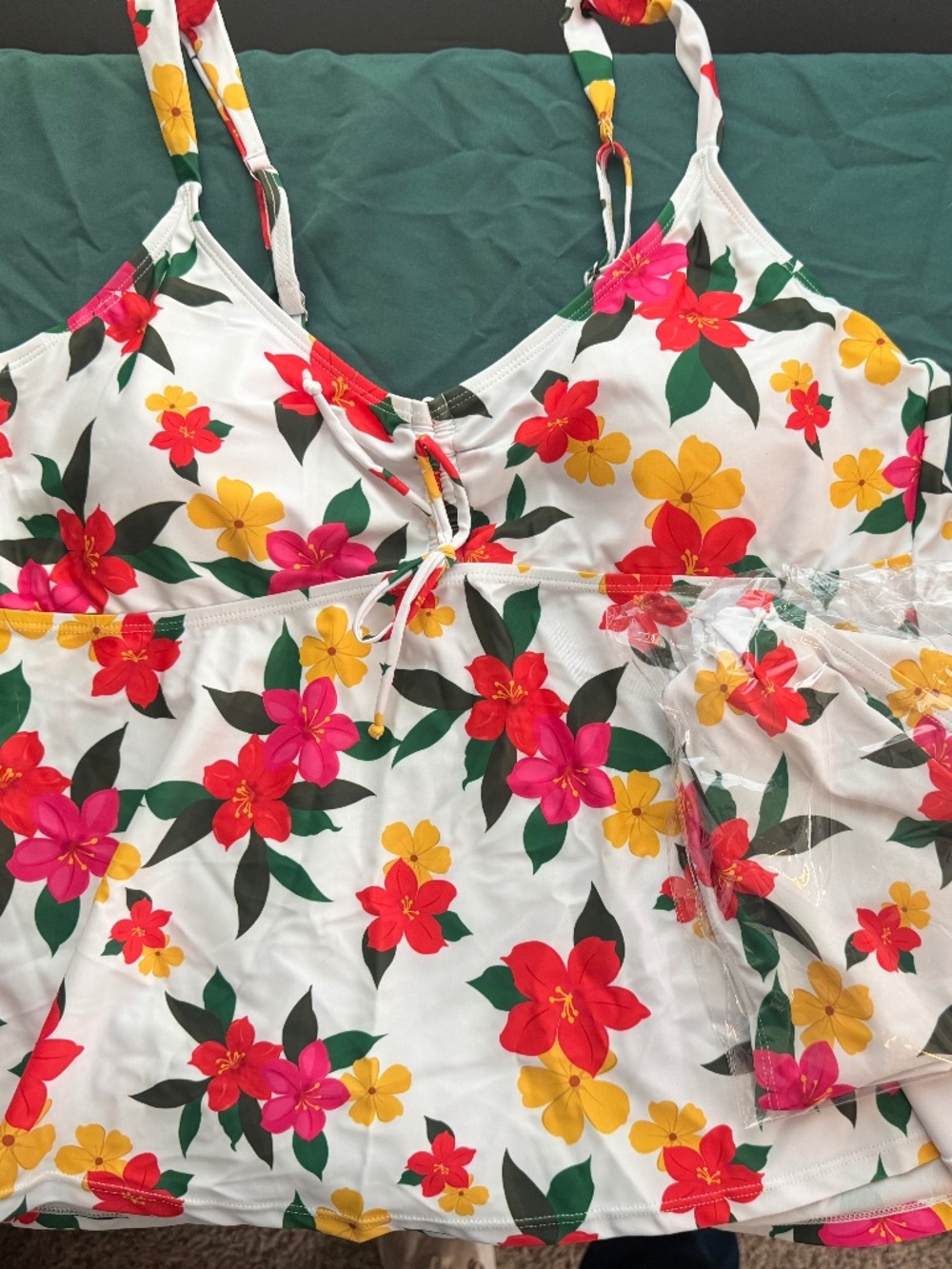 2XL Floral Two-Piece swim Chic Soul -- NWOT